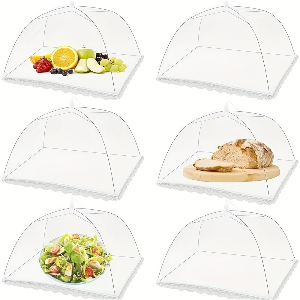 3pcs Mesh Food Cover Set, Foldable Kitchen Food Cover for Home Use, Fly-Proof Food Cover for Outdoor Picnics, Barbecues, and More. Reusable, Washable, and Easy to Clean