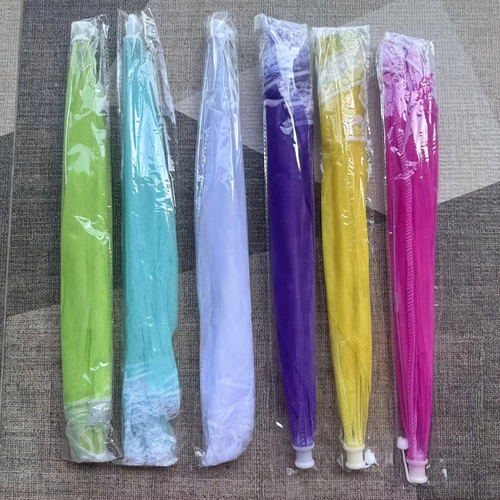 6pcs Random Color 3pcs Colorful Food Covers Combination, Outdoor Picnic Food Covers, Lace Mesh Multi-Color Breathable Food Covers, Anti-Mosquito And Fly, Dust-Proof And Foldable Food Covers